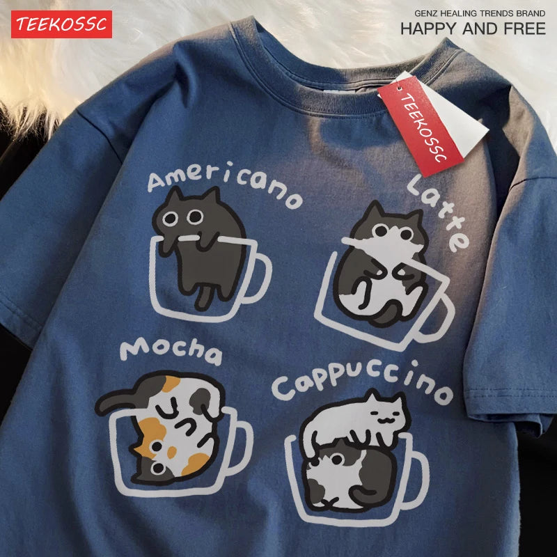Cat & Coffee Tee