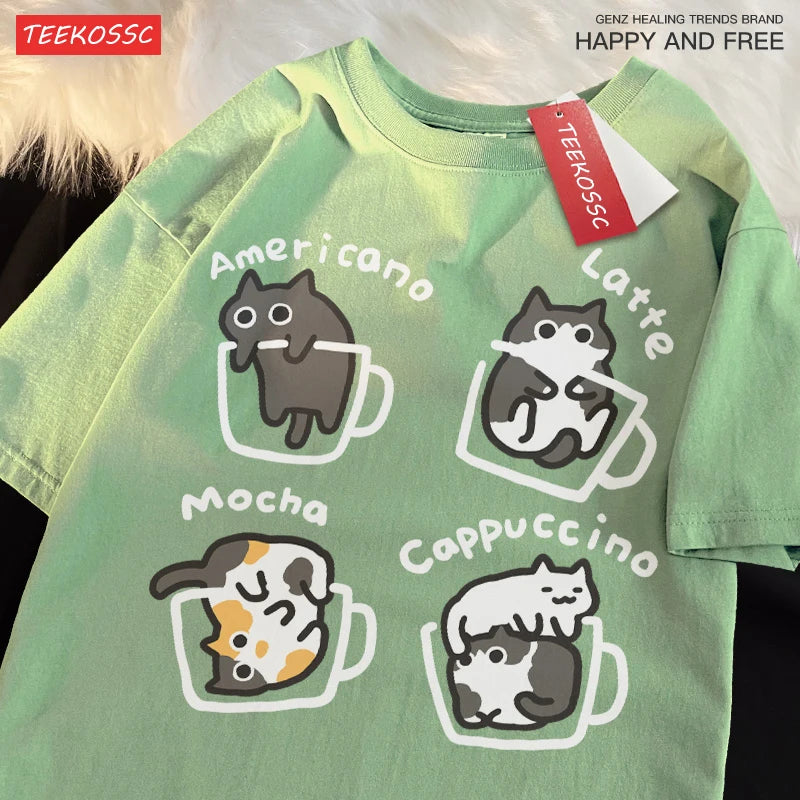 Cat & Coffee Tee