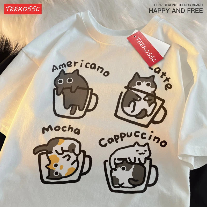 Cat & Coffee Tee
